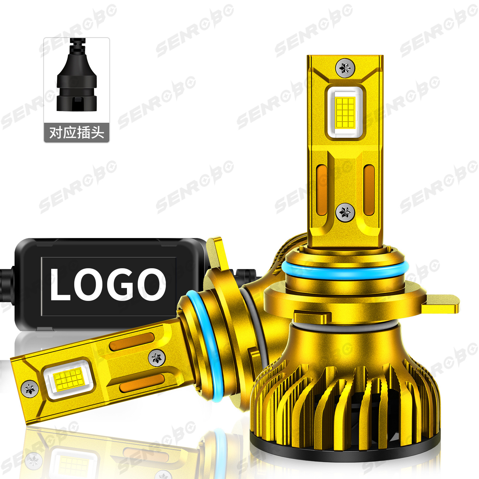 Transfronterizos de venta caliente de automóviles LED luces de automóviles super brillantes 6000K 4300K transformar iluminación delantero H4 cerca de un todo