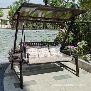 Outdoor Courtyard Swing Hanging Chair Garden Terrace Hammock Rocking Chair Outdoor Villa Home Internet Celebrity Double Swing