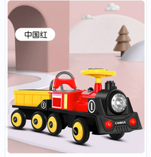 儿童电动四轮车小火车可坐人 宝宝玩具车遥控车双驱动带音乐
