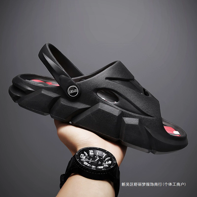 Тапочки для летней уличной одежды, спортивная пляжная обувь для пар, новые домашние нескользящие тапочки, мужские сандалии для отдыха на природе.