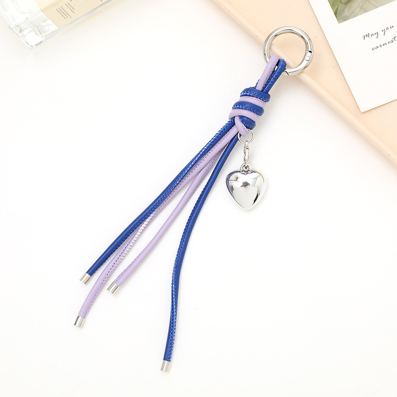 Nuevo tipo de cuerdas de cuero PU llavero colgante in bolsos de moda colgante cadena accesorios DIY tejido a mano