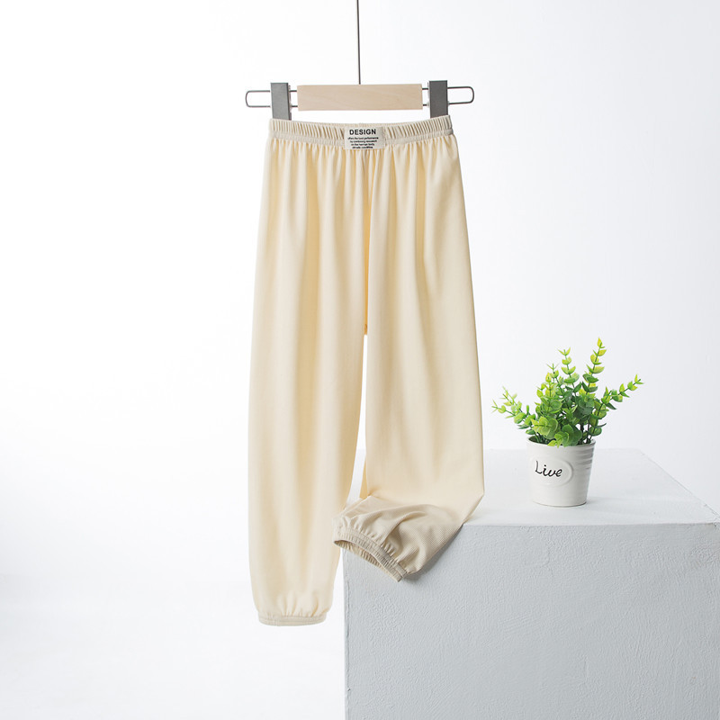 2023 Verano nuevos Pantalones anchos para padres e hijos pantalones a prueba de mosquitos para madre e hija pantalones a prueba de mosquitos para niños medianos y grandes recortados para niños pantalones de aire acondicionado para hombres Pantalones deportivos