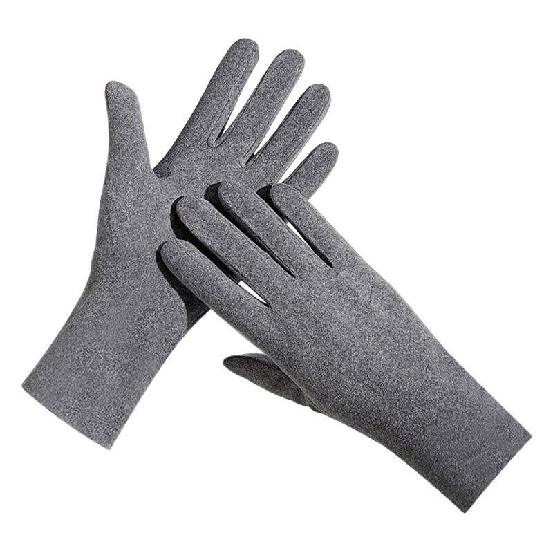 Warm Thermal Velvet Non-Pilling Autumn and Winter Fleece-Lined Thickened Gloves for Outdoor Sports, Cold-Proof Cycling, Thickened and Warm