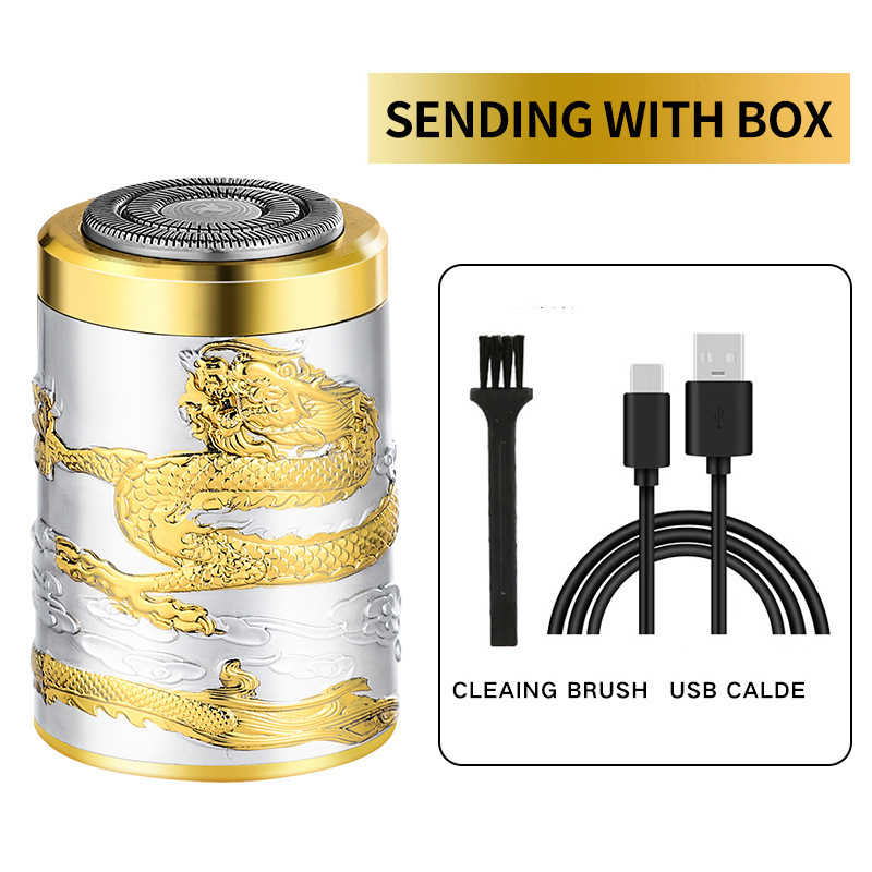 Afeitadora eléctrica transfronteriza, afeitadora portátil recargable, pistola de acero pequeña para hombre, Douyin, tres cabezales súper limpios