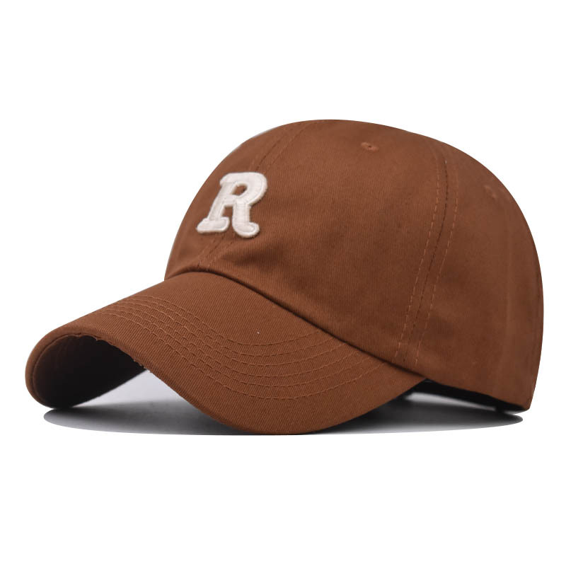 Nueva letra R extra grande gorra de profundización bordada de algodón gorra de béisbol para hombres y mujeres gorra de pico al aire libre