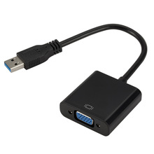 USB3.0转VGA转换器 电脑连接显示器投影电视 1080P内置驱动程序