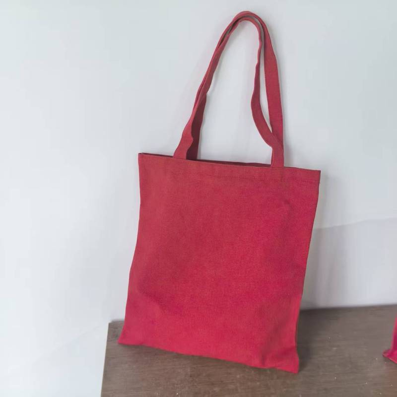 厚い空白の現物の黒い白い色のキャンバスバッグの文芸モデルの女性の肩の手描きのキャンバスバッグの印刷のlogo|undefined