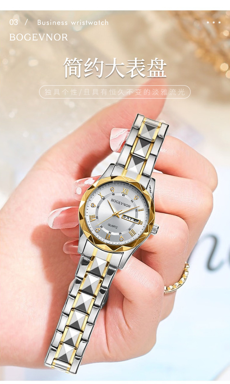 Men's Waterproof Luminous Dual Calendar Fashion Watch for Men and Women, TikTok Amazon Foreign Trade Cross-border Watch