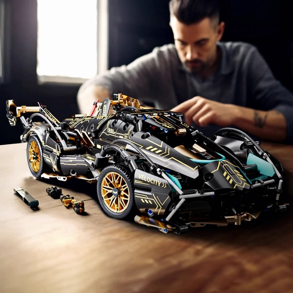 Compatible con LeLambo Cybercontrol remoto modelo de carreras puzzle puzzle puzzle puzzle juguete regalo de una pieza al por mayor