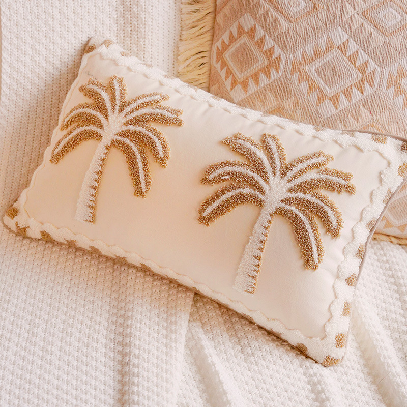 Sofá de estilo de crema de estilo nórdico lujoso cama ventana flotante sofá almohada cojín almohada image 10