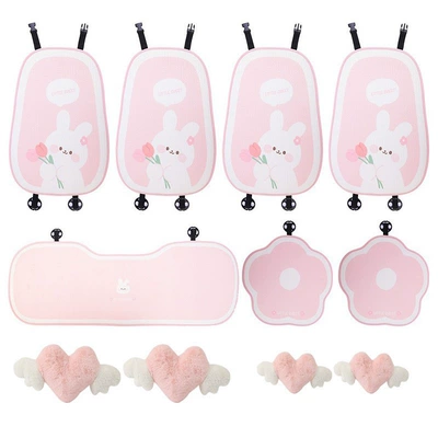 Multi-function pad for All Seasons for Women - spring-and-autumn-short-fleecelittle-rabbit-11-piece-setheart-shaped-lumbar-support-headrest