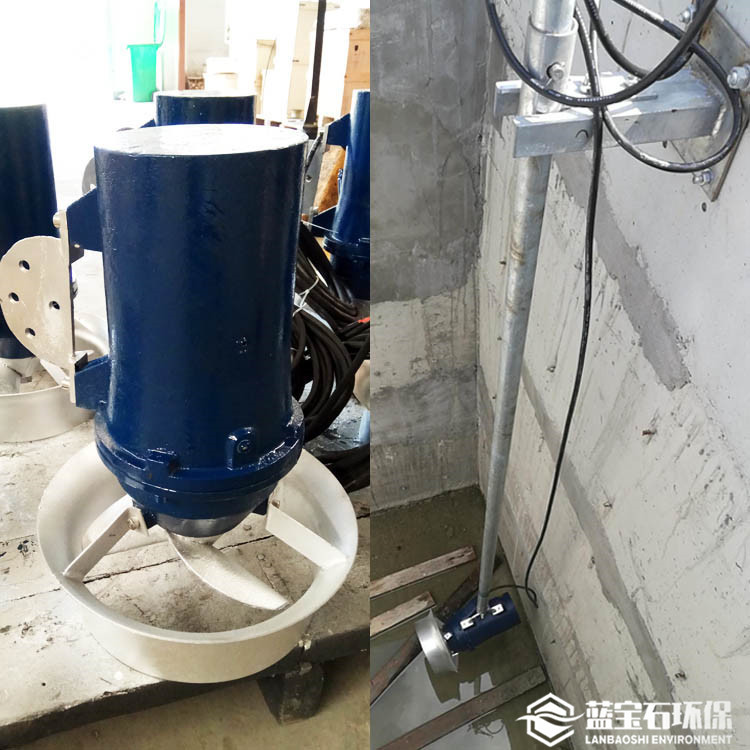 GQT015*260高速潜水搅拌机1.5kw推流搅拌器 铸铁小型污泥搅拌器