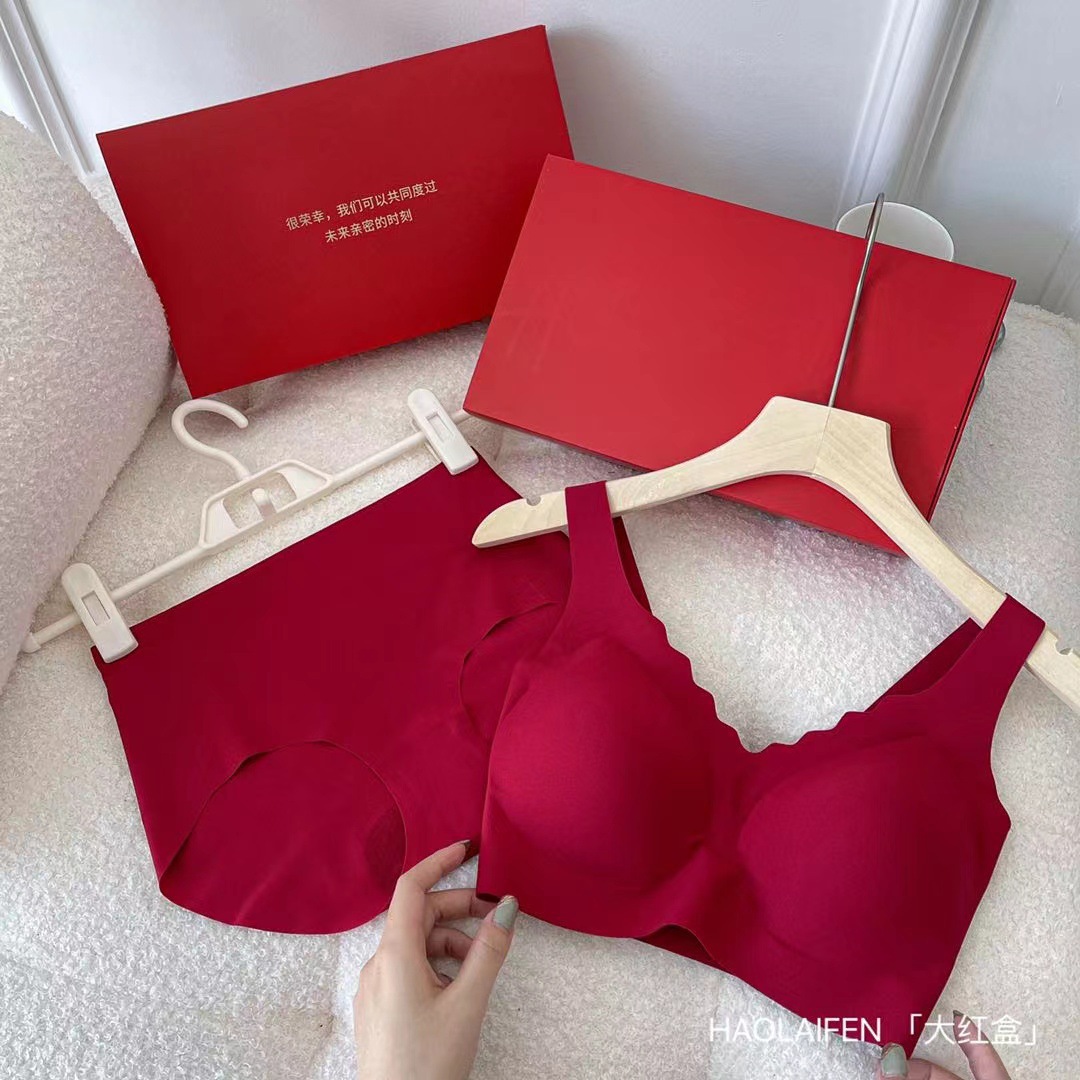 Enlarged edition 130-160 Year of fate Underwear suit No trace Underwear Wireless Bras pure cotton Underwear