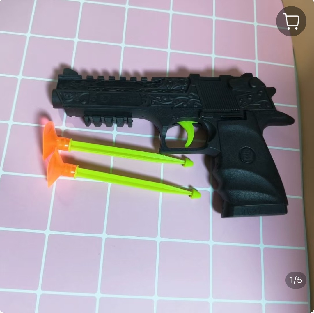 Children's plastic toy gun, soft bullet, mini plastic toy, stress-relieving toy gun with accessories, model toy