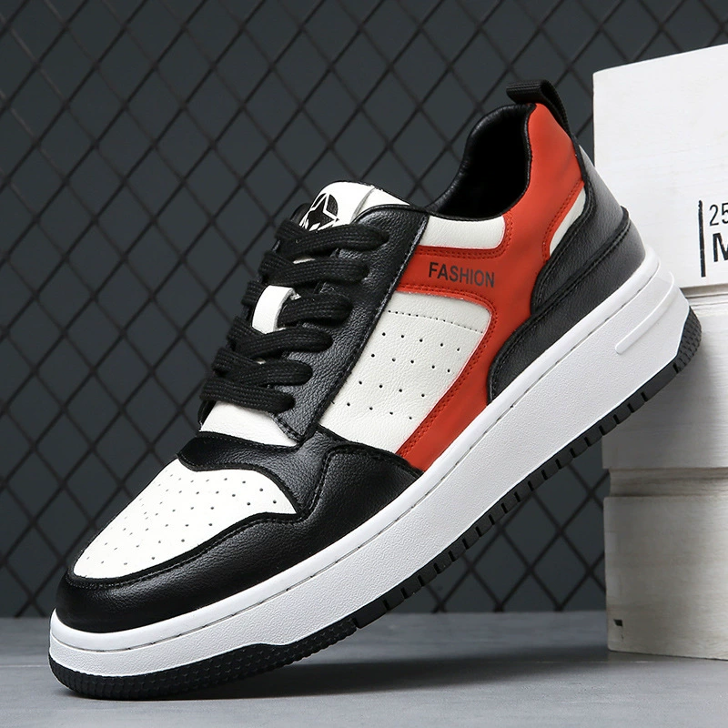 Кроссовки из натуральной кожи мужская обувь Белая обувь 2024 Весна новая модная повседневная обувь белые кроссовки для мальчиков на платформе