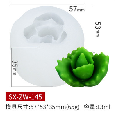 Sanxin tridimensional suculenta silicona vela molde DIY aromaterapia vela fragante piedra yeso pudín pastel herramienta de molienda