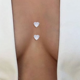 A Pair of Cross-Border Popular Exquisite Full-Diamond Love Breast Patch Rhinestone Sexy Breast Patch Women's Intimates Nightclub Accessories
