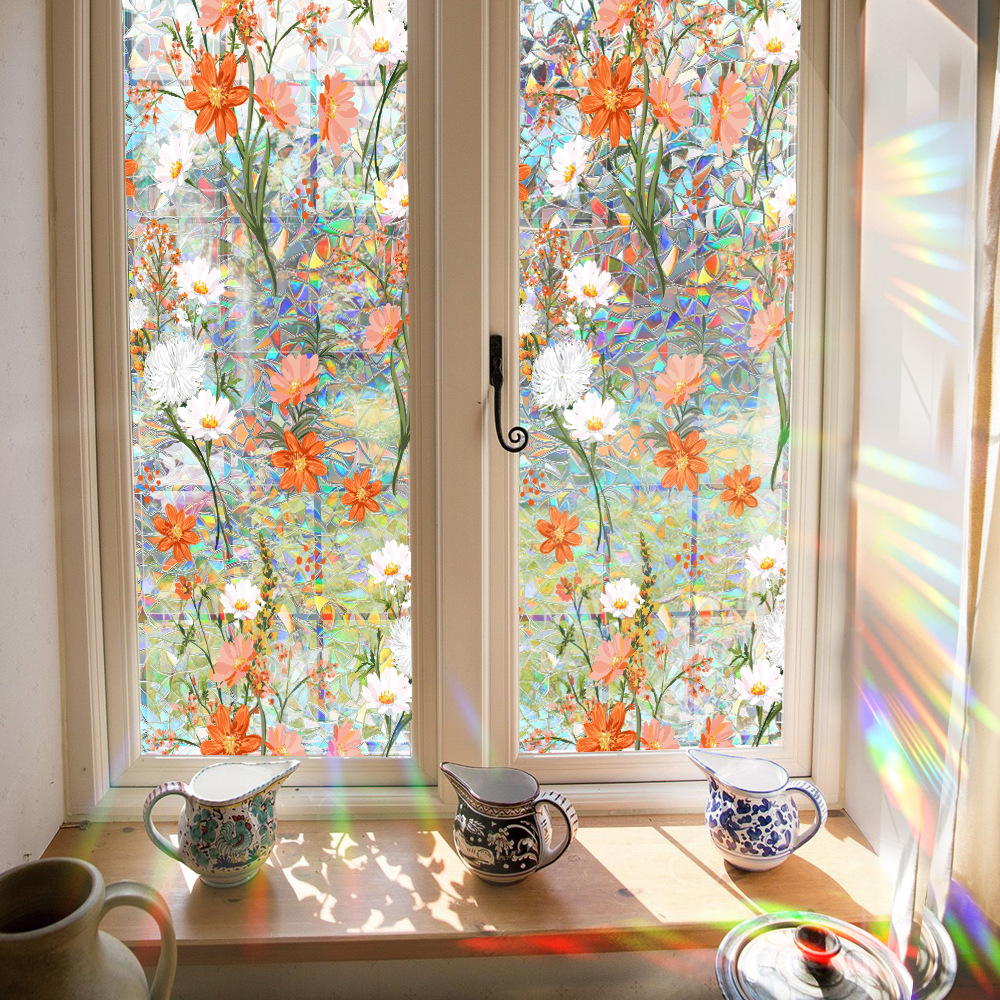 140g Weight Glass paster Home Textiles & Decor Type PVC Material Leaf Pattern Casual, Pastoral Style Casual Pastoral Leaf PVC Glass Paster Wall Art 78