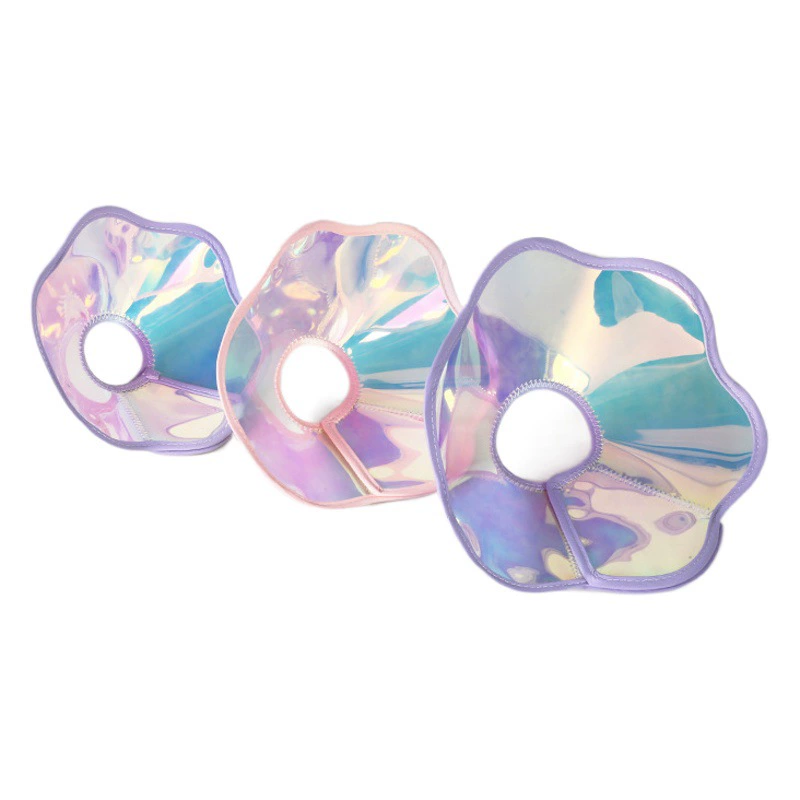 Домашние животные красочные цветы анти-облизывание пвх-шея водонепроницаемый анти-кусание кошачьей головки не влияет на еду и легко моется после операции