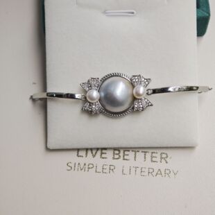 14-15mm Seawater Mabei Pearl with Freshwater Pearl at large Princess Wind Design Bracelet