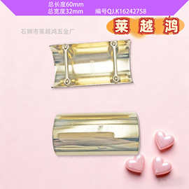 水钻配件锌合金腰扣定 做椭圆形泳衣配件大衣光面泳衣配件织带立