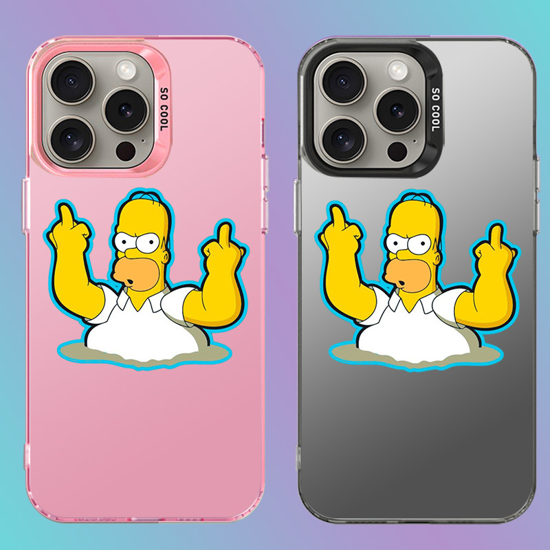 搞笑搞怪辛普森荷马卡通动漫手机壳套适用于iPhone 16 15 14 13 8
