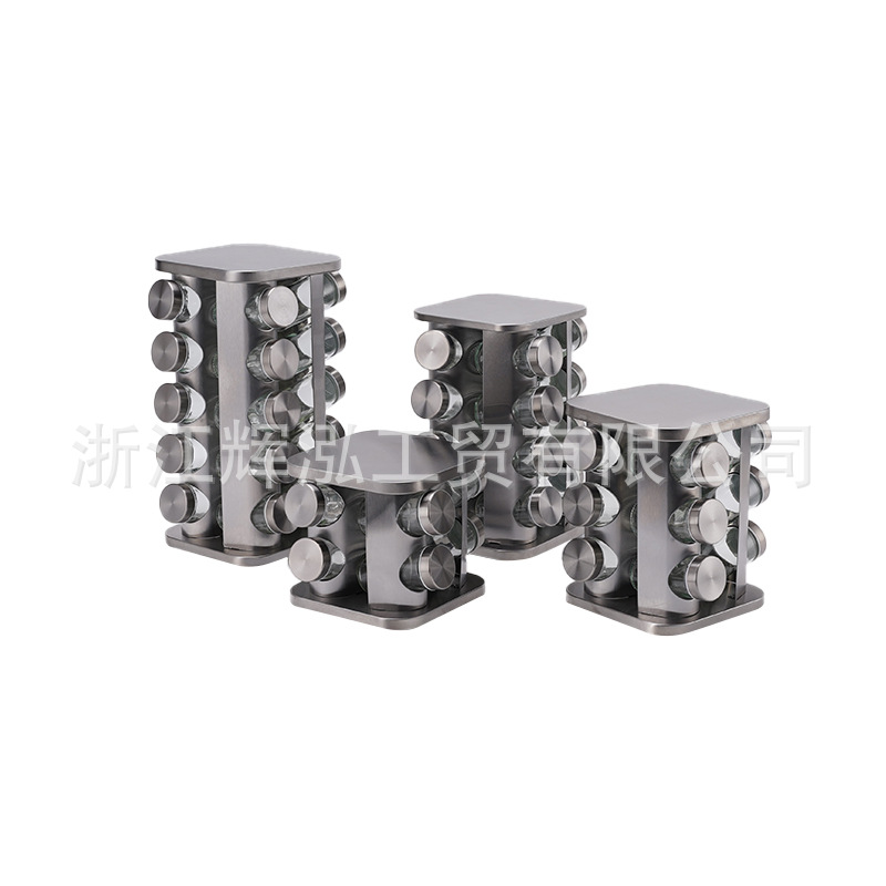 Organizador giratorio para condimentos redondo, caja de almacenamiento de cocina, material ultra blanco de grado alimenticio, frasco con tapa, estante para especias