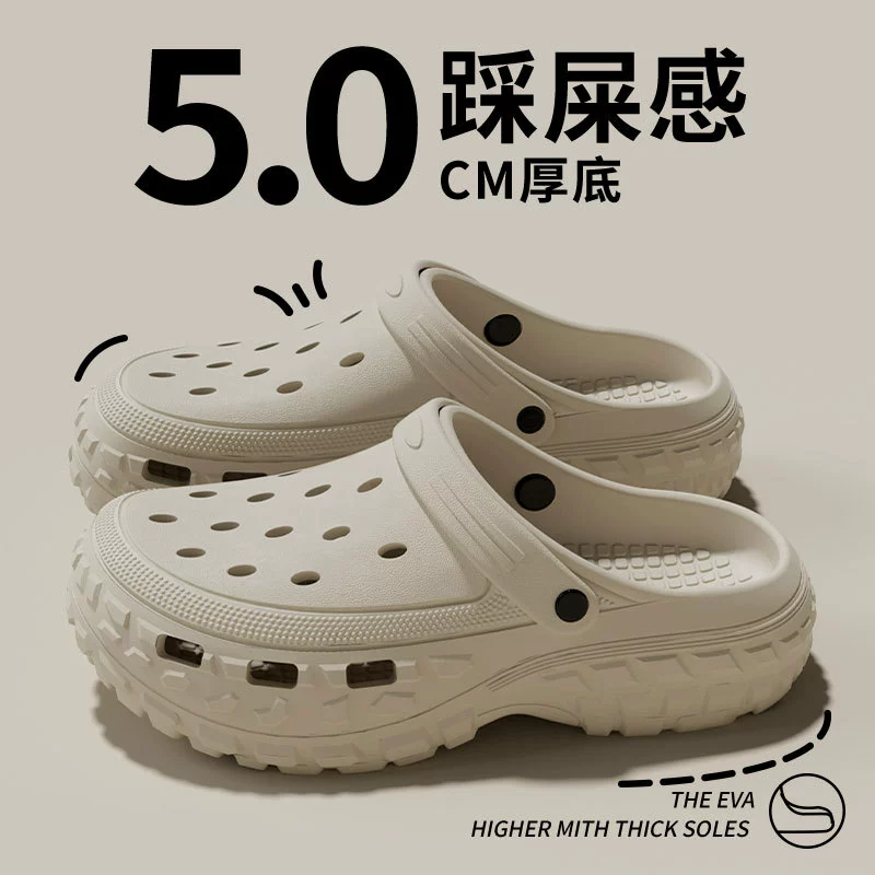 Мужские летние сабо с рисунком под шины, новые летние спортивные закрытые сандалии для улицы с нескользящей подошвой.