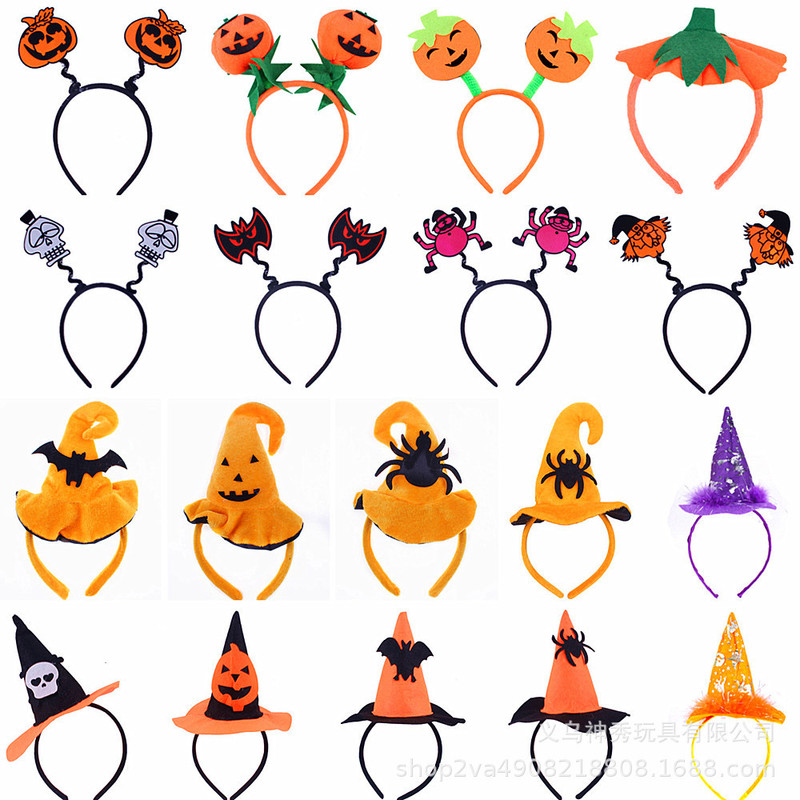 10000 Holy Festival Ghost Festival Dress Up Party Performance Props Pumpkin Head Hoop Witch Hat Bat Spider Skull Headband 10000 Holy Festival Ghost Festival Dress Up Party Performance Props Pumpkin Head Hoop Witch Hat Bat Spider Skull Headband
