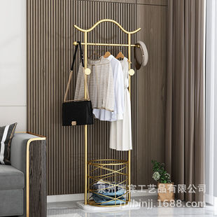 Nordic Style Hangers Floor-Standing Hangers for Bedroom Do Not Take up Space Hangers Clothes Storage Rack Light Luxury Simple Coat Rack