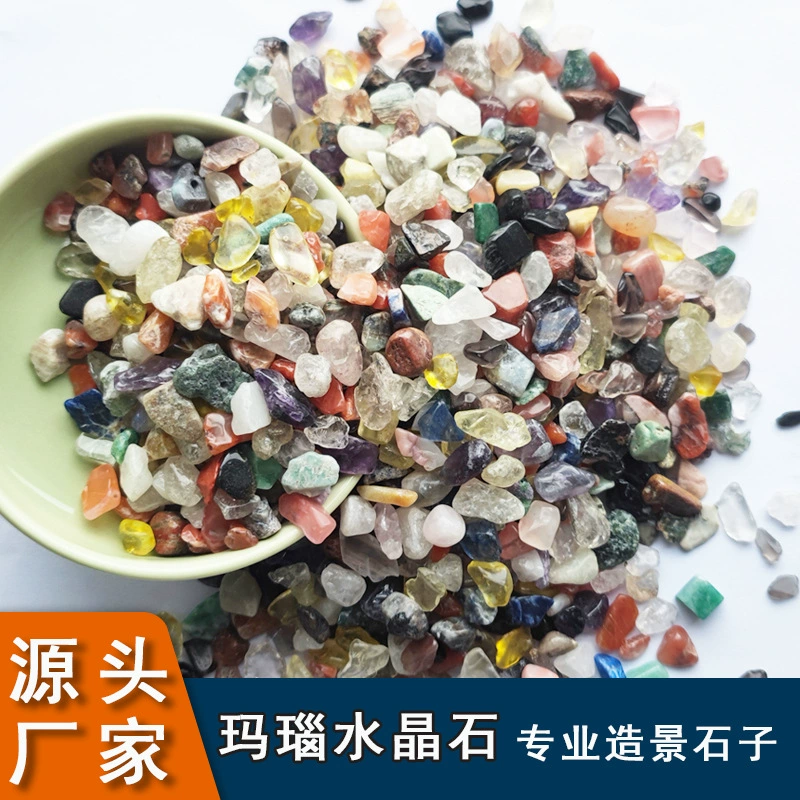 Фабрика оптом красочный агатовый гравий кристалл агатовый камень цветочный горшок декоративный цветной агатовый камень мелкий гранулированный гравий