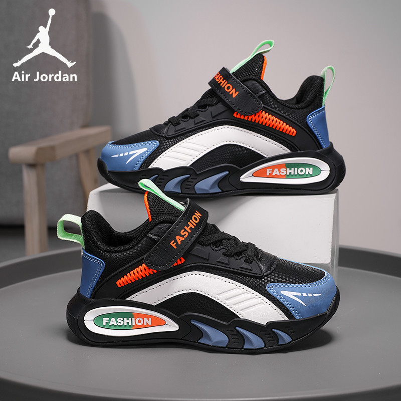 Jordan Children's Shoes, Boys' Sports Shoes, Autumn and Winter New Student Basketball Shoes, Lightweight Running Shoes for Older Children, Kidsren's Shoes