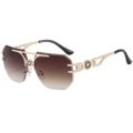 Gold Frame Progressive Brown Lens