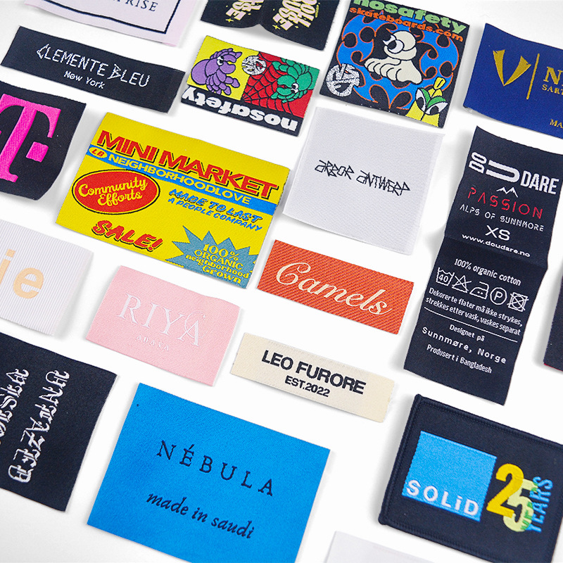 批发包邮服装辅料胸标肩章领标布标一应俱全高纬密细纱织标织唛