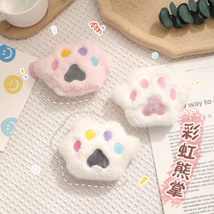 Autumn and Winter Rainbow Bear Plush Pin Cartoon Animal Accessory DIY Ornament Cute Bag Fashion Accessory