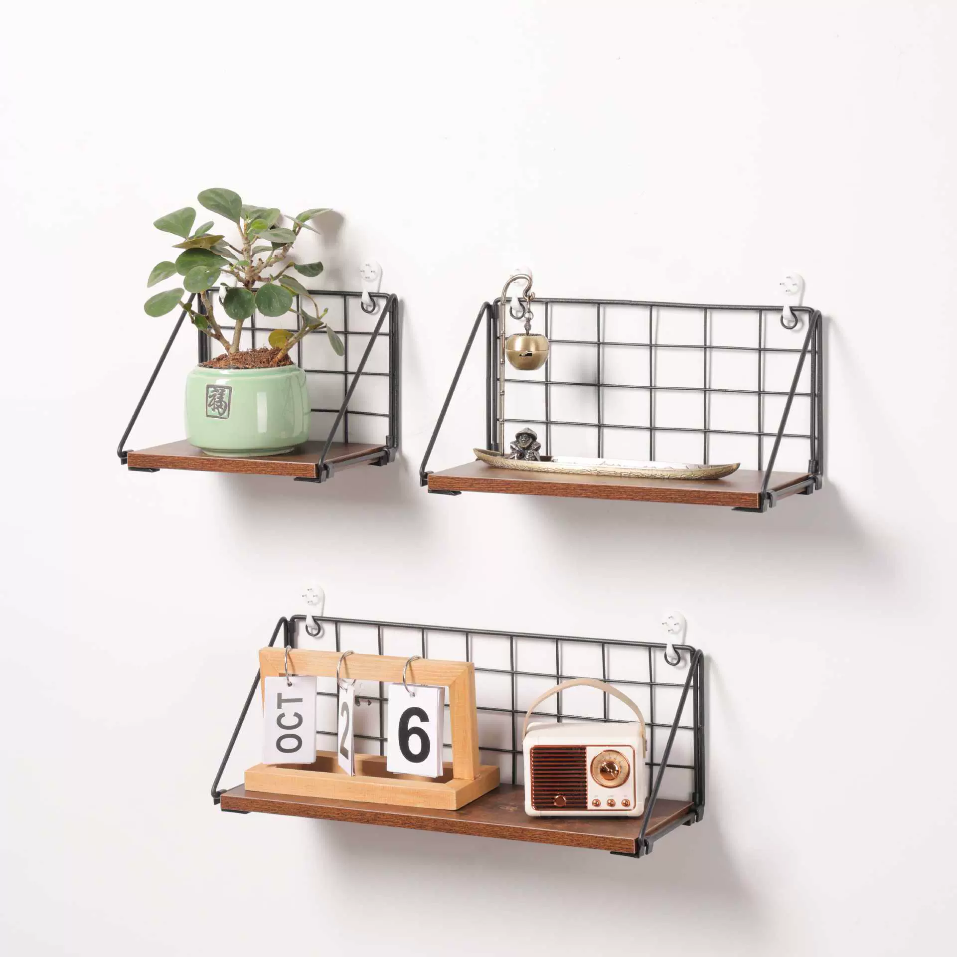 免打孔客厅书房架子墙上置物架卫生间浴室壁挂整理收纳折叠储物架