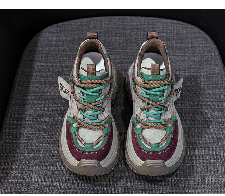 Giày sneaker nữ chunky đế dày phong cách retro, tăng chiều cao, phối màu vintage — Cam 5021, Xanh dương 5021, Tím 5021 chi tiết 21