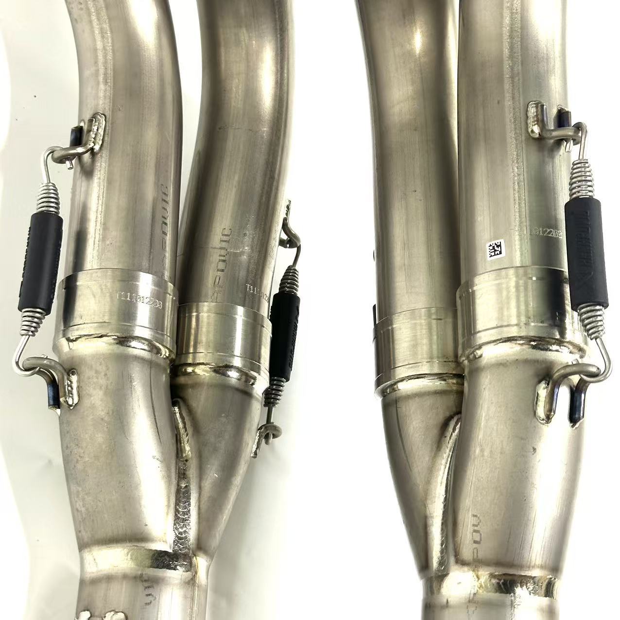 BMW S1000XR/M1000XR modified front section, BMW S1000XR Akrapovic front and middle section, titanium alloy front section