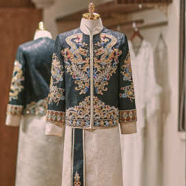 秀禾服新郎2025秋冬新款中式结婚礼服唐装龙凤褂接亲汉服婚服