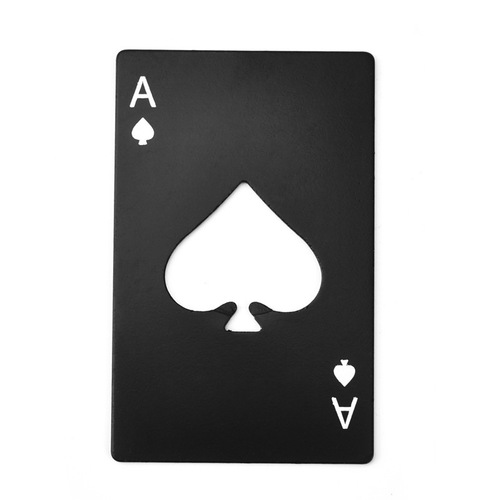 Spade A Credit Card Style Bottle Opener Poker Shape Stainless Steel Bottle Opener Beer Opener Multifunctional