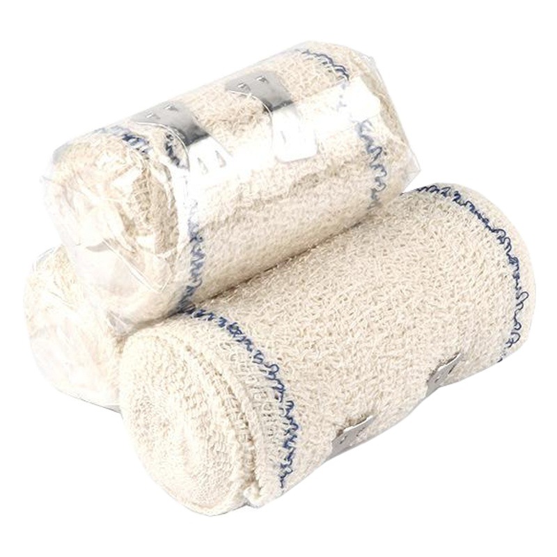 Factory direct supply spandex White wrinkle bandage Blue Line Red line elastic bandage 80g/m2 can be invoiced