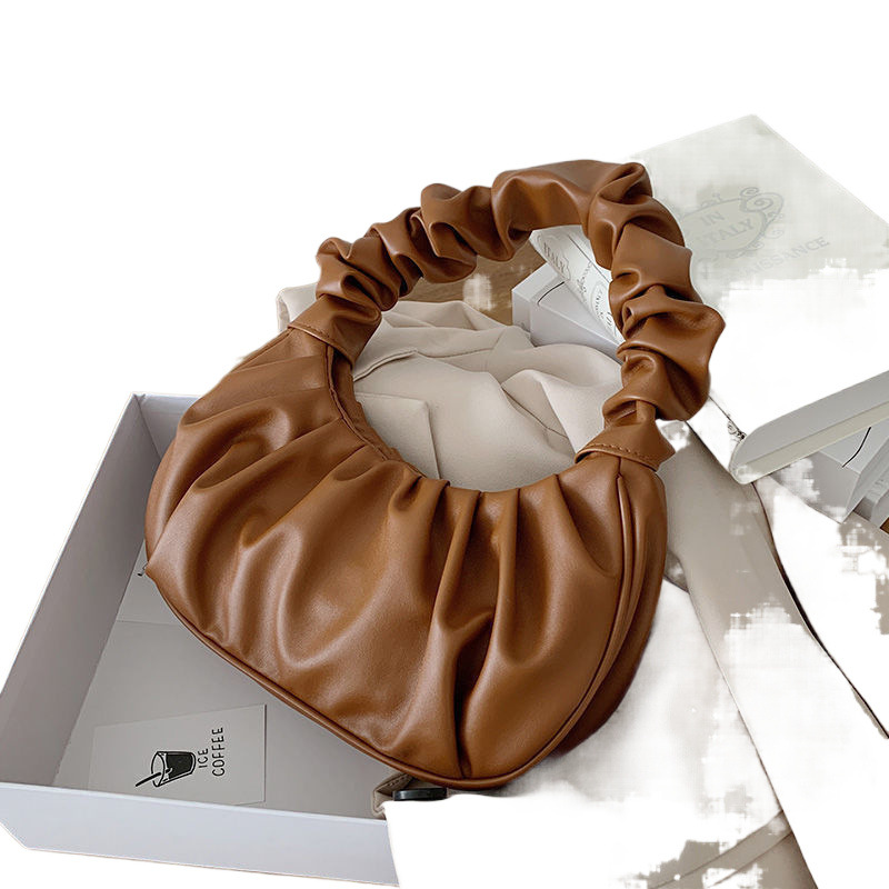 French Style Pleated Cloud Bag Women's Elegant Shoulder Handbag_voghion.com