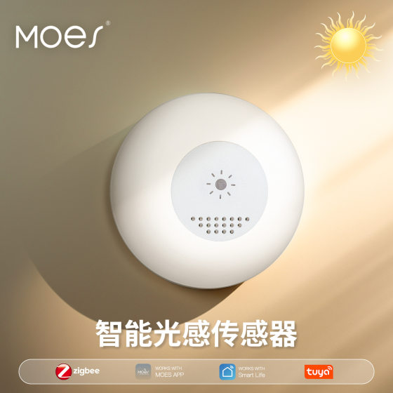 graffiti smart home zigbee light sensor low battery alarm app control brightness detection detector