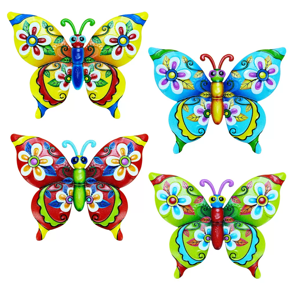 跨境铁制蝴蝶壁挂亚马逊热销新款产品铁制壁饰