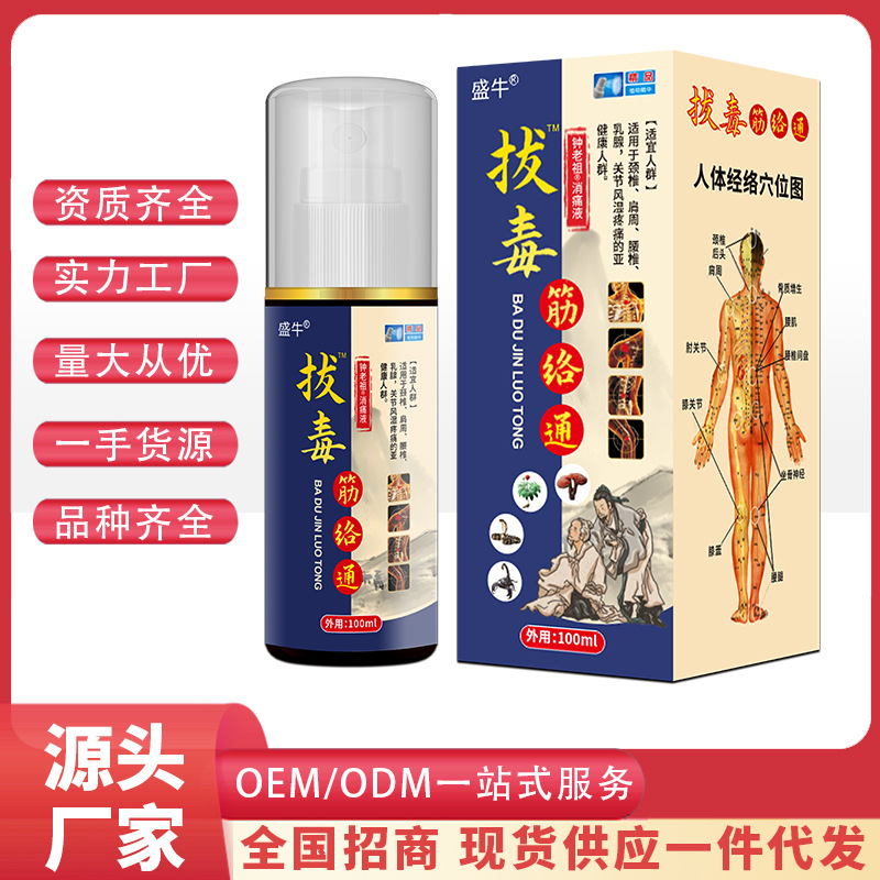拔毒筋络通发凉消痛液血拖喷剂颈椎腰椎关节跑江湖会销产品