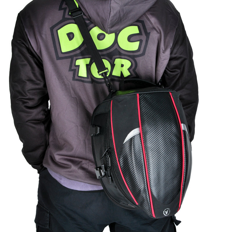 VOLERO motocicleta bolsa de asiento trasero motocicleta larga y corta distancia asiento trasero especial equipaje tronco casco impermeable mochila portátil
