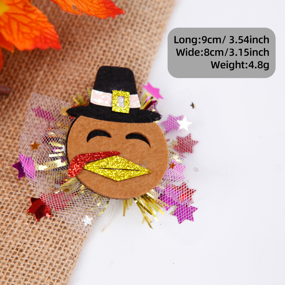 Día de Acción de Gracias accesorios para mascotas calabazas turquía mallas brocas de cabello perros gatos otoño festival de cosecha fiesta decoración tarjeta de cabello