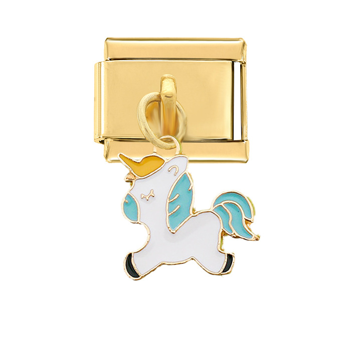 3696-황금 매달린 달리기 작은 용 말