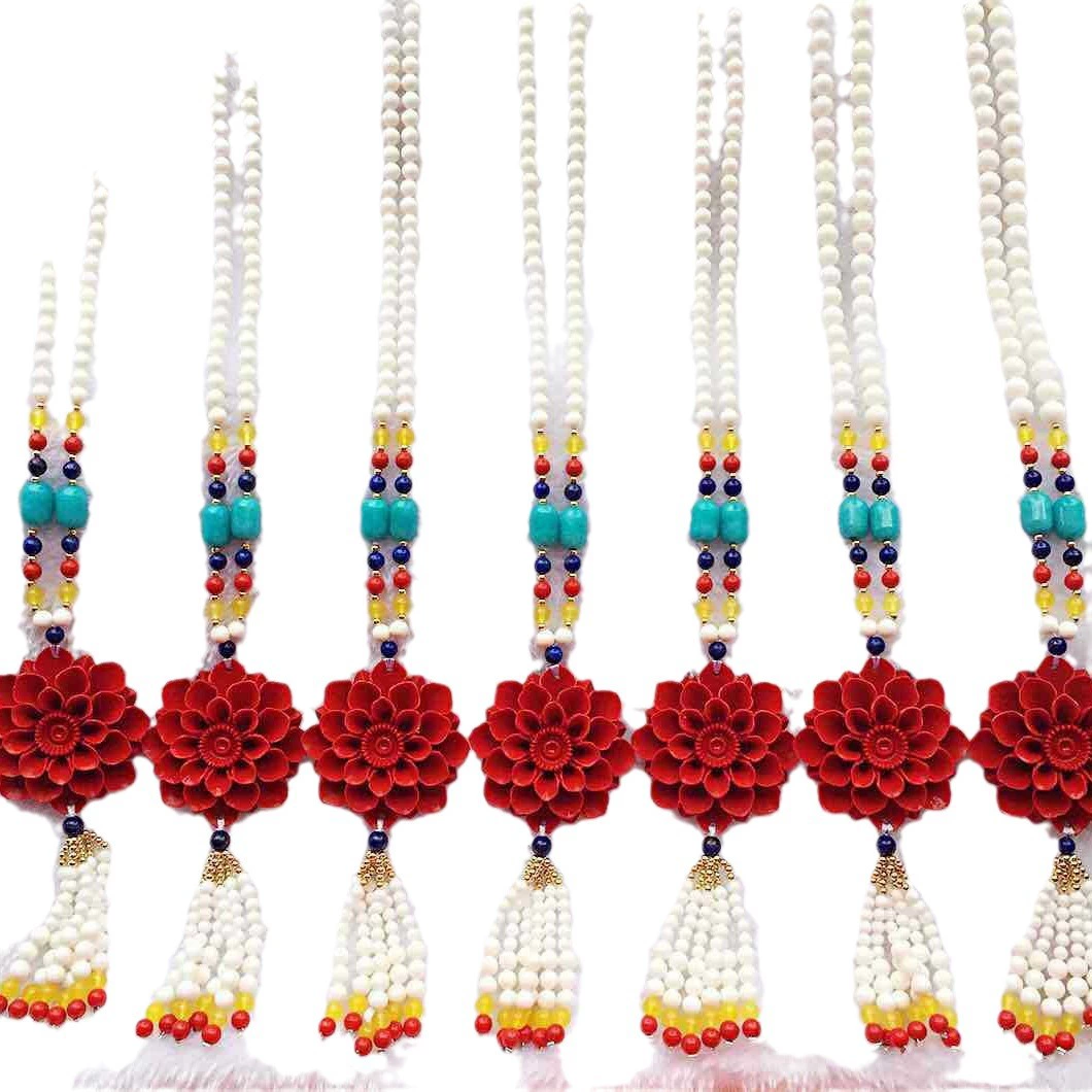 Accessory, necklace, sweater, long pendant, cinnabar