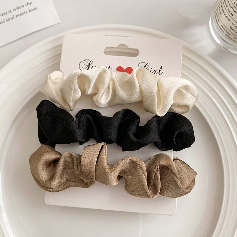 Perlas de terciopelo de alta sensación, anillo de cabello de intestino grande, temperamento femenino elegante, cuerda de cabello de cola de caballo baja, cuerda de cabello de alta elasticidad no dañada